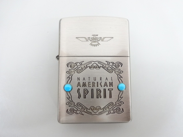 新品 未使用品 2004年製 ZIPPO ジッポ NATURAL AMERICAN SPIRIT アメリカン スピリット ターコイズ シルバー 銀 ライター USA アメスピの画像2