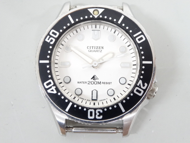 ジャンク 2点セット まとめて CITIZEN シチズン XC H240-T021662 電波ソーラー ダイバー 200M 2031-204140 クオーツ レディース 腕時計の画像4