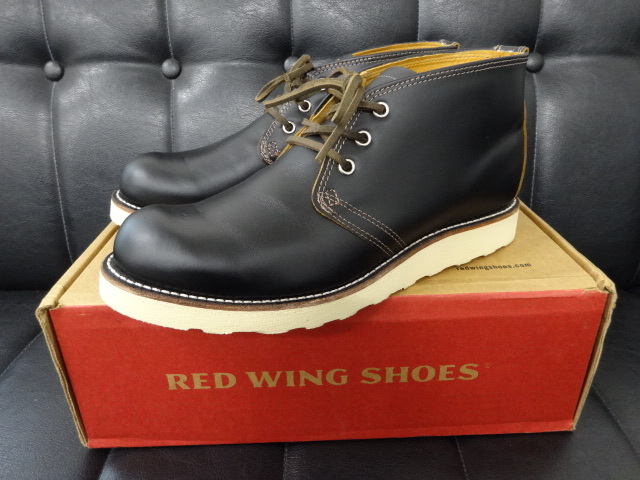 美品 18年製 REDWING レッドウィング 9852 チャッカ ブラック クローンダイク アイリッシュセッター レザー ブーツ US 8 D 26cm 黒 犬タグの画像1