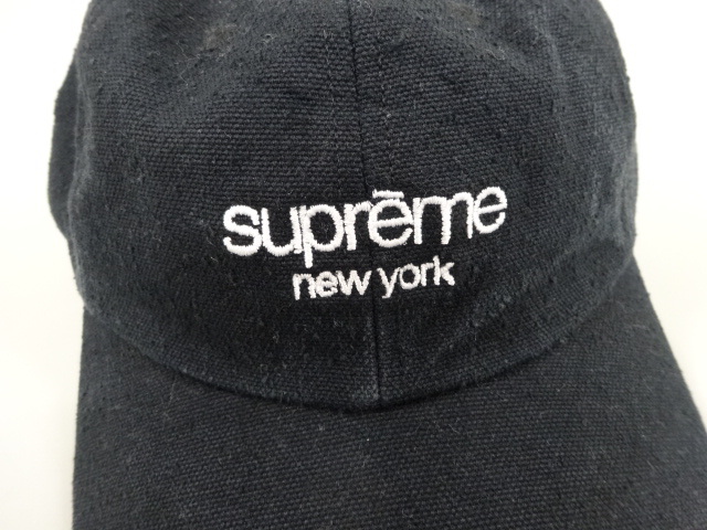 未使用品 23SS Supreme シュプリーム CLASSIC LOGO 6-PANEL Black クラシック ロゴ キャップ 黒 ブラックの画像4