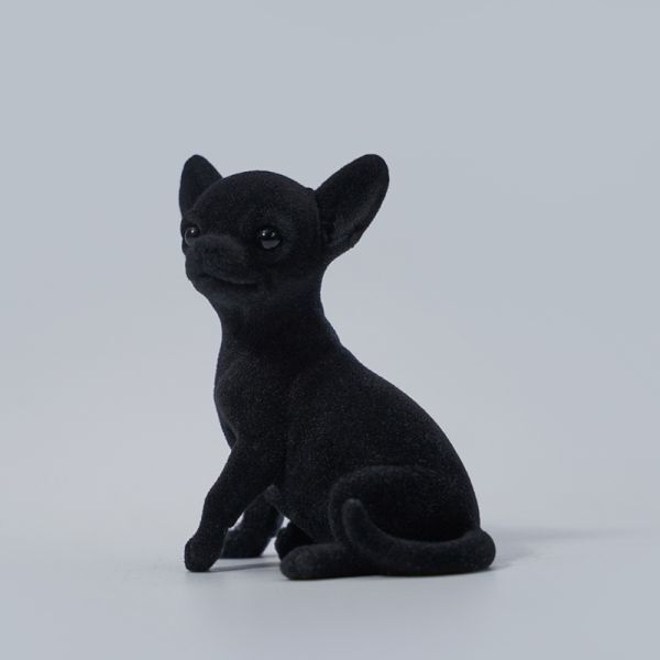 JXK チワワ 可愛い 犬 動物 リアル フィギュアPVC プラモデル 大人のおもちゃ 模型 6cm級 スタチュー 犬好き 誕生日 プレゼント 置物 2034D_画像1