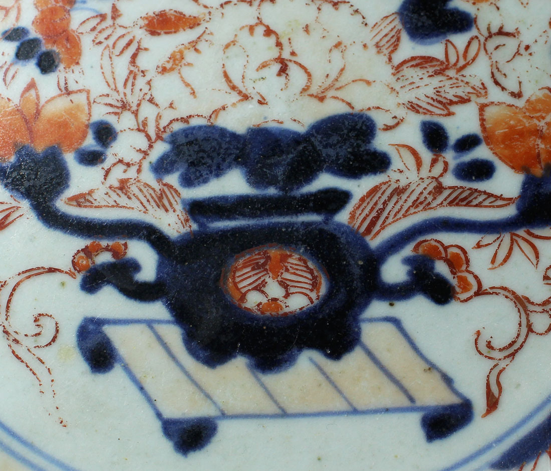 銘品 元禄色絵古伊万里花籠図皿・1680年代の画像7