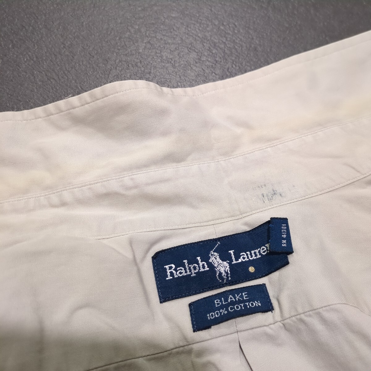 RALPH LAUREN Ralph Lauren BLAKE COTTON XL кнопка down рубашка большой размер большой Silhouette большой размер рубашка с длинным рукавом po колено одноцветный 
