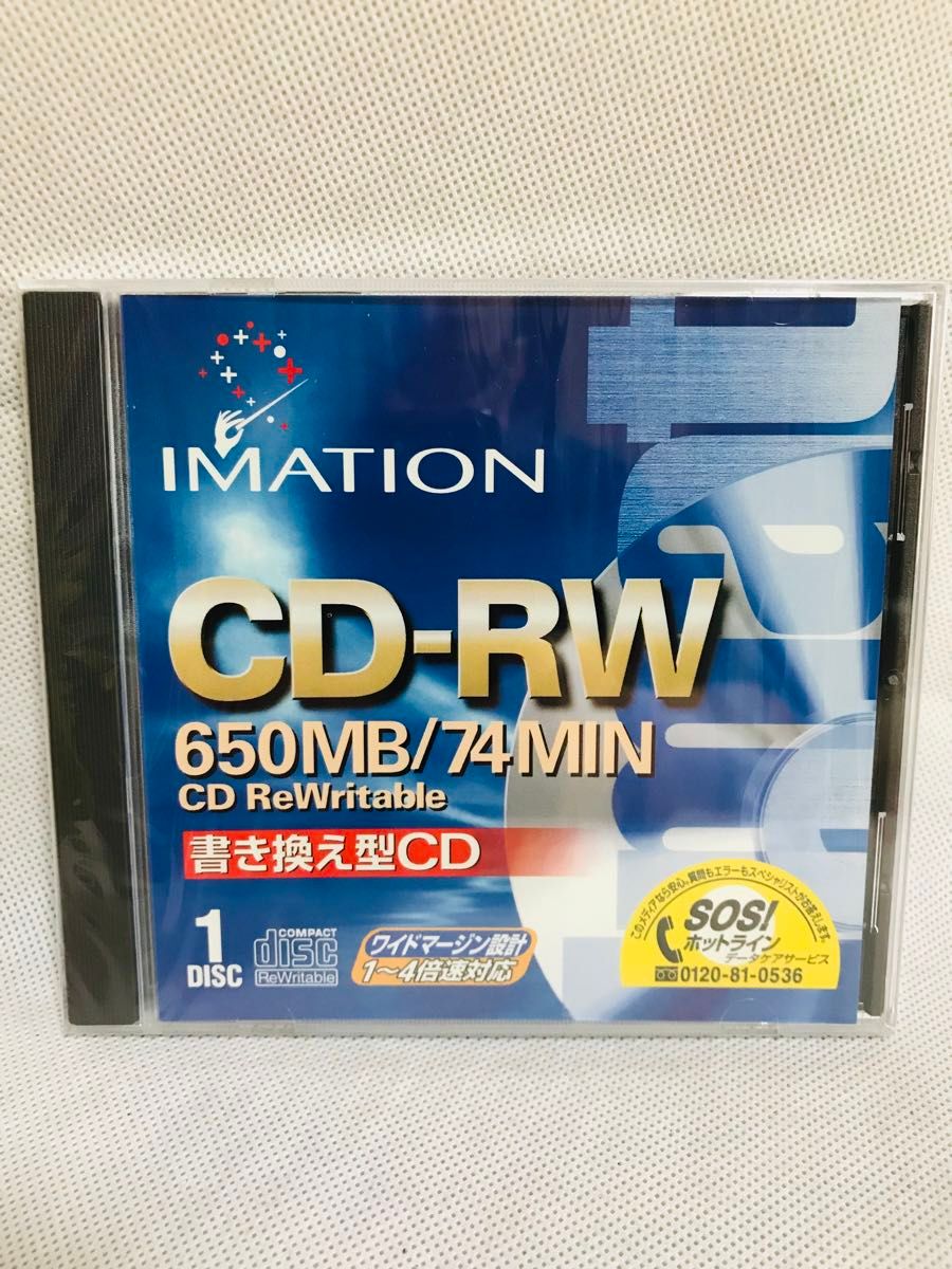 CD-RW 650MB 74分　1〜4倍速対応　書き換え型CD IMATION 1枚