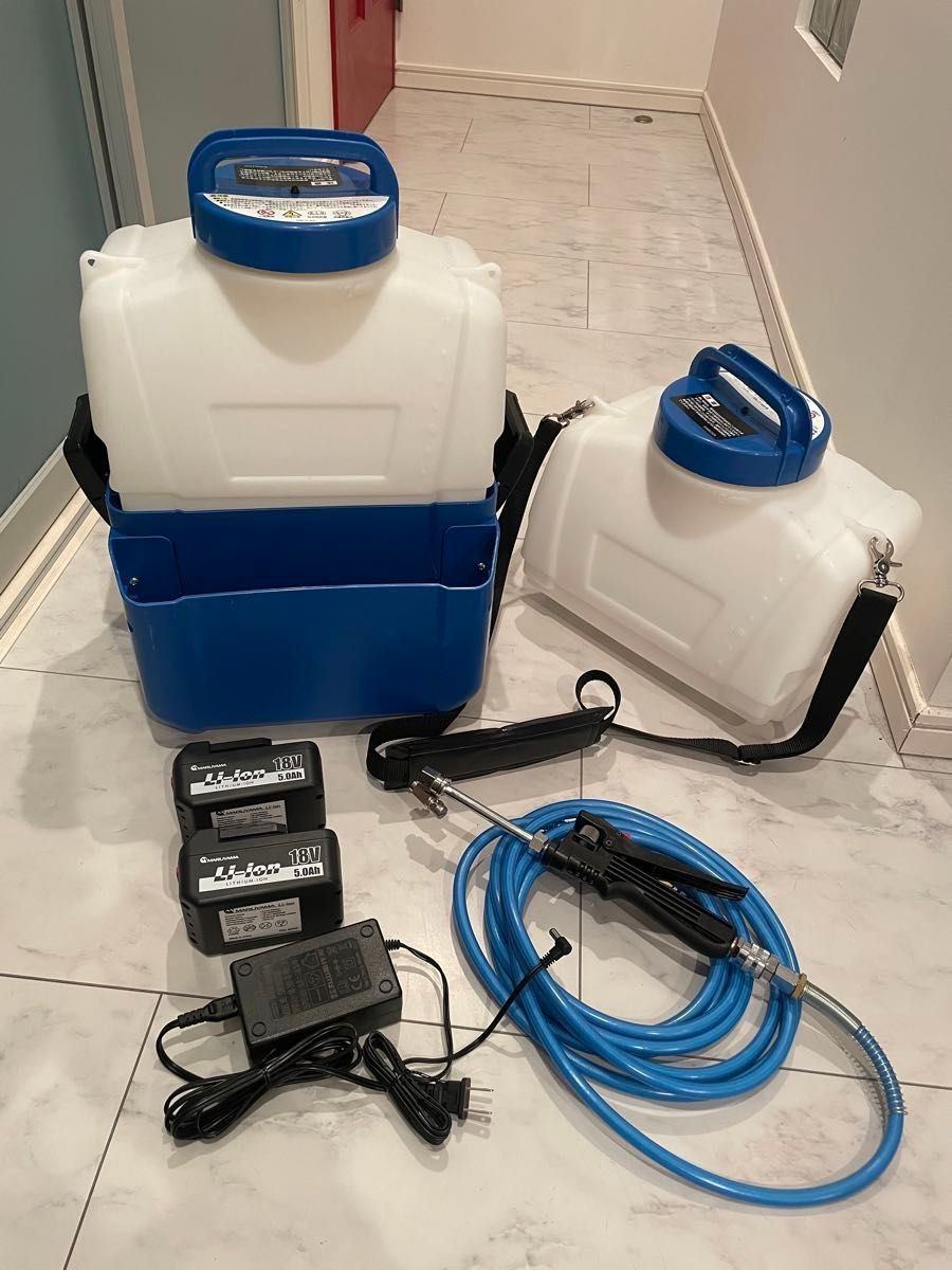 動作確認済】丸山高圧洗浄機 UFB仕様 バッテリー2個 充電コード 動作確認済】丸山高圧洗浄機 UFB仕様 バッテリー2個 充電コード