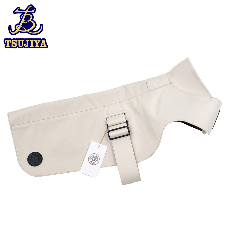 ★値下げ★美品★ HERMES エルメス 犬用レインケープ グリ・キャリエール/ルージュ・セリエ ナイロン Sサイズ 中古A【辻屋質店S0695】