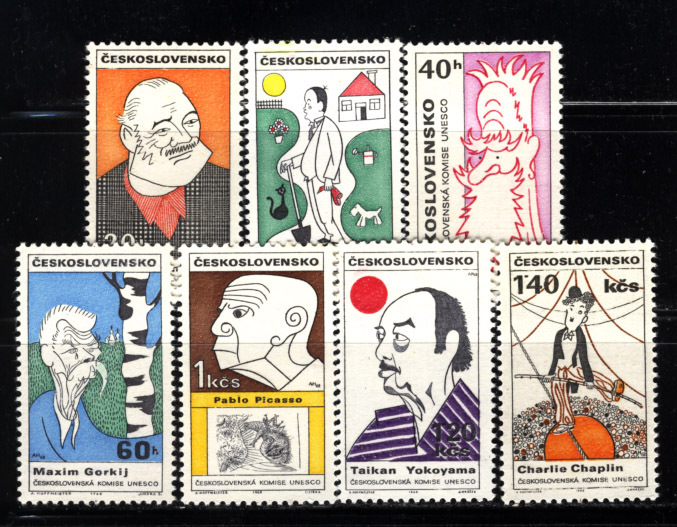  Czech 1968 year well-known person ka licca chua stamp set 