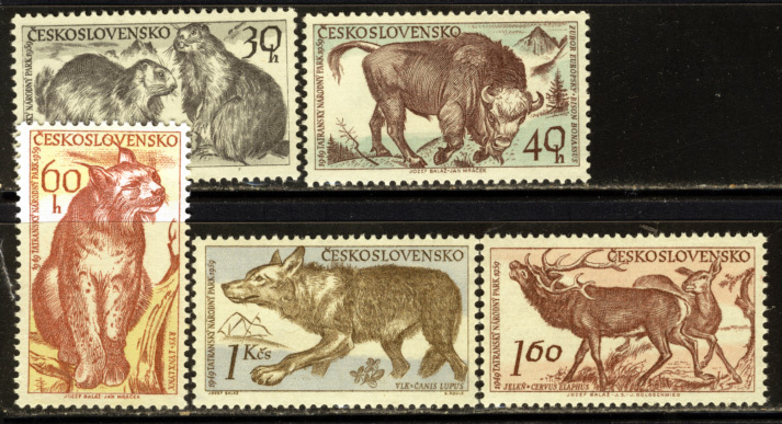 チェコ 1959年 タトラ山国立公園切手セットの画像1