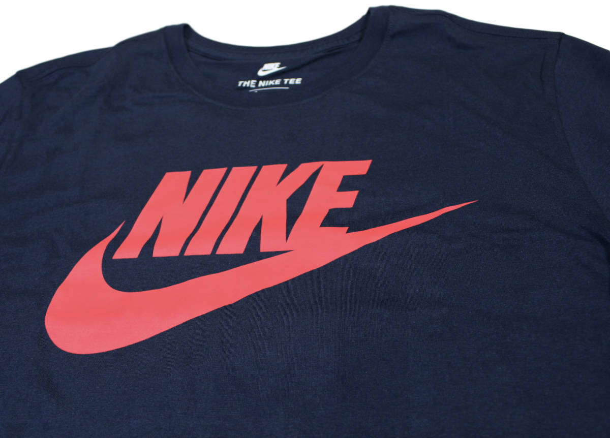 【新品】ナイキ ICON 半袖 Tシャツ【475：紺】M ビッグ スウッシュ スウォッシュ ロゴ NIKE_画像2