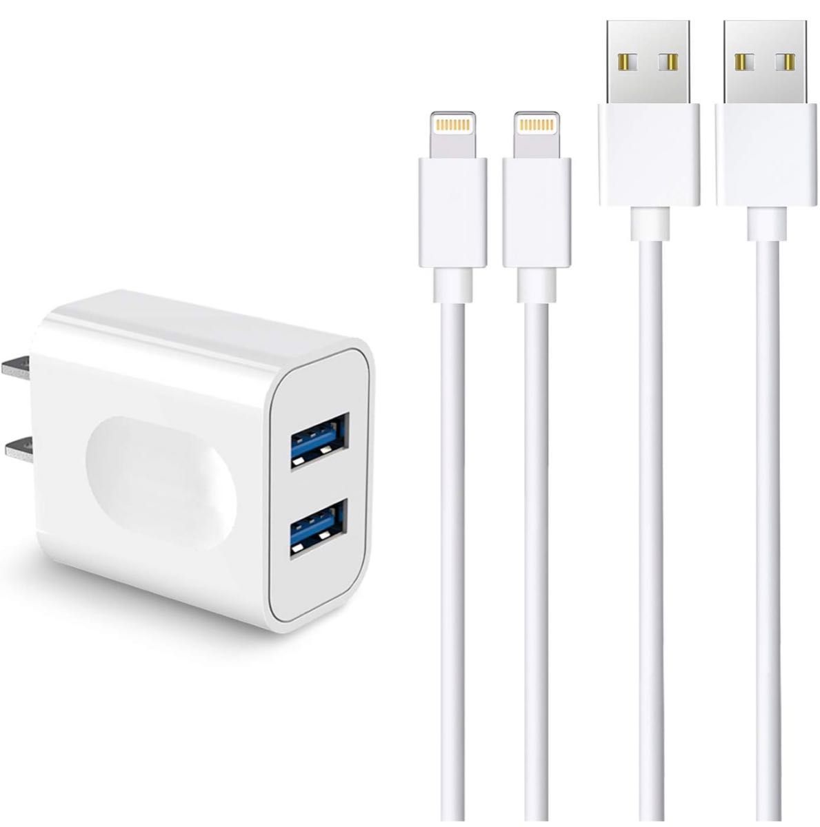 新品 未使用 iPhone Apple 充電器 高速 USBアダプタ 2ポート 充電器
