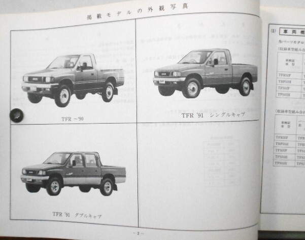 いすゞ　FITER & RODEO TFR/TFS '88.5-92　車検・外装パーツカタログ。_画像3