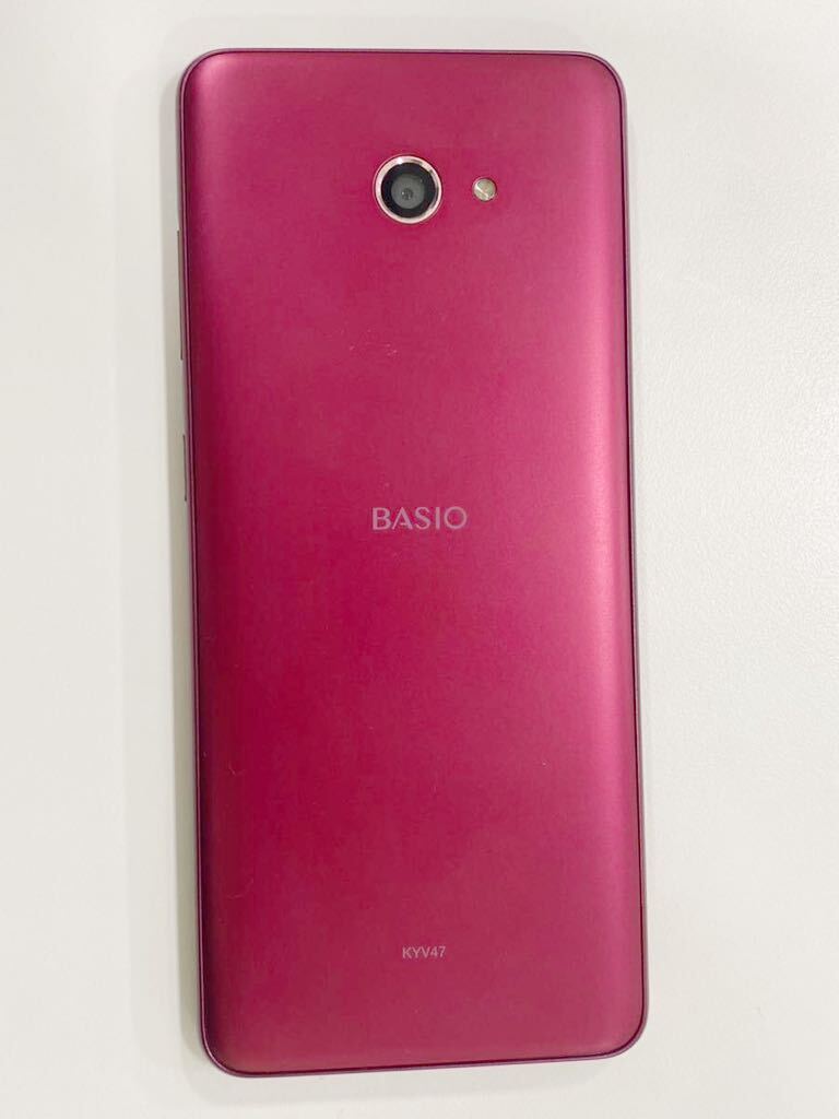 【美品】京セラ BASIO4 KYV47 ワインレッド UQモバイル　SIMフリー Android スマートフォン 残債なし判定32GB _画像3