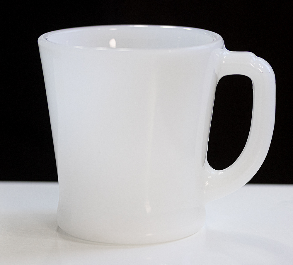ファイヤーキング マグ ホワイト Ｄハンドル 1950年代 耐熱 ミルクガラス コーヒー ビンテージ アンティーク アメリカ