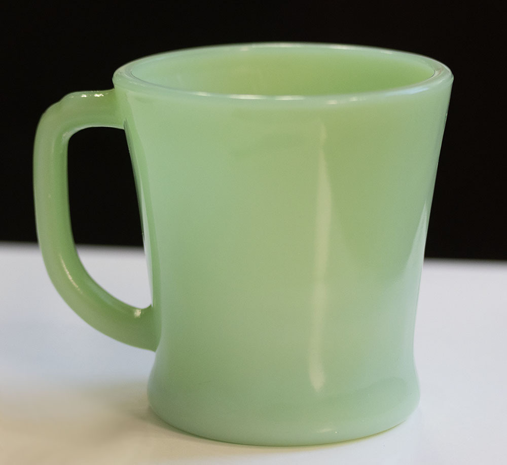 1950年代 ファイヤーキング マグ ジェダイ Ｄハンドル 耐熱 ミルクガラス コーヒー ビンテージ アンティーク アメリカの画像2