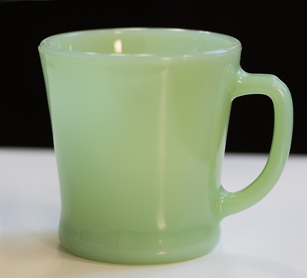 美品！ ファイヤーキング マグ ジェダイ Ｄハンドル 1950年代 耐熱 ミルクガラス コーヒー ビンテージ アメリカ アンティーク 