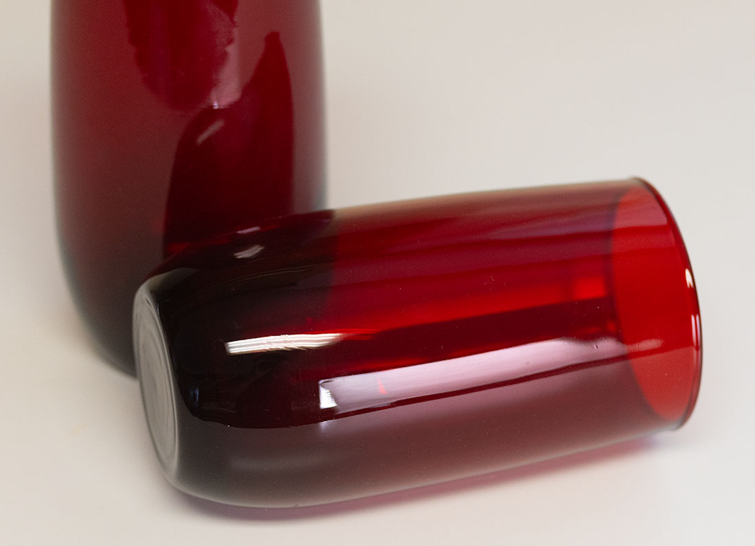ミント！ ファイヤーキング ロイヤルルビー タンブラー ジュースグラス 2個セット アメリカ製 酒 ビンテージ ガラス_画像3