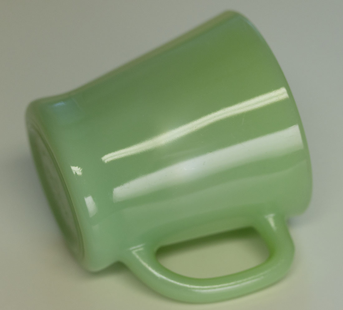 おすすめ！ ファイヤーキング マグ ジェダイ Ｄハンドル 未使用！ 1960年代 耐熱 ミルクガラス コーヒー ビンテージ アンティーク アメリカの画像3