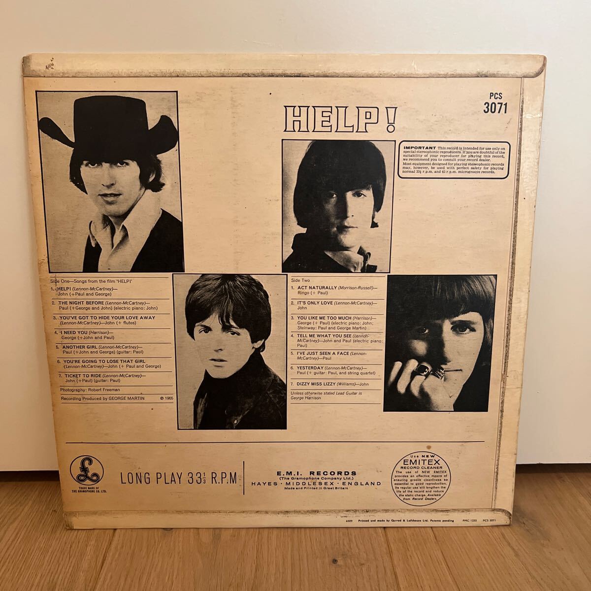 UKオリジナル ステレオマト1 (2OP,2OD) Beatles ビートルズ HELP ヘルプ LP レコード stereo の画像2
