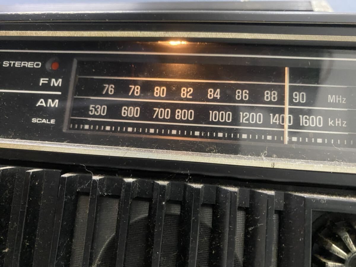 National RS-457 ナショナル FM/AM ステレオカセットレコーダー ラジカセ 昭和レトロ 通電確認の画像10