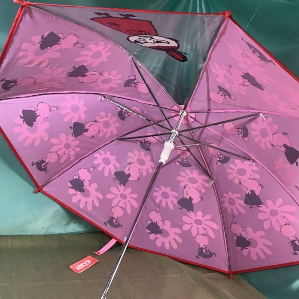 [ не использовался / есть перевод ]MOOMIN/ Moomin Kids зонт ( little mii цветок ) общая длина примерно 68cm