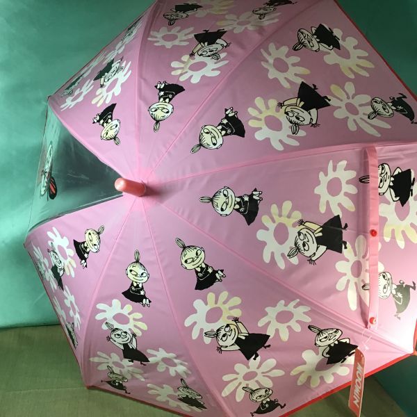 [ не использовался / есть перевод ]MOOMIN/ Moomin Kids зонт ( little mii цветок ) общая длина примерно 68cm