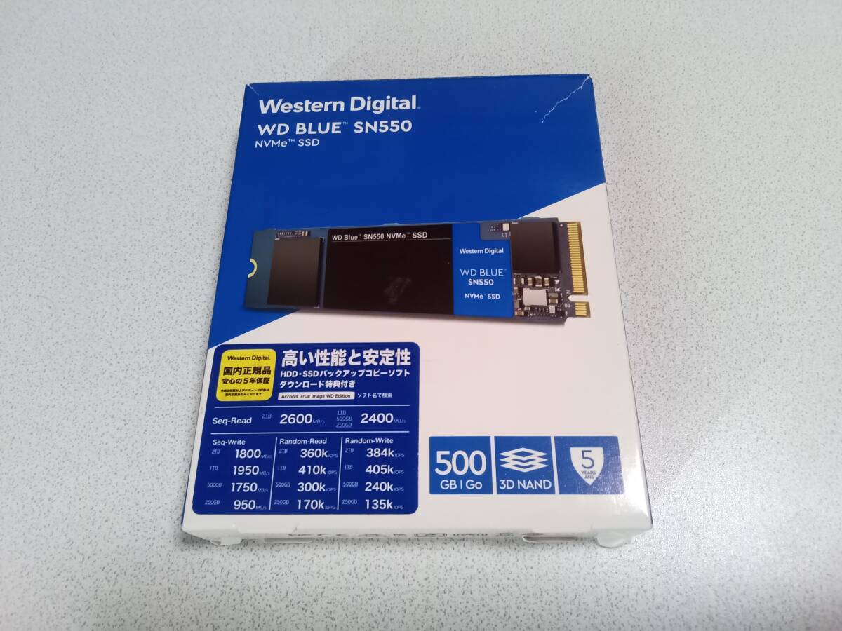 ⑧WD BLUE SN550 NVMe SSD512GB（M.2 Type2280 NVMe 512GB）_画像1