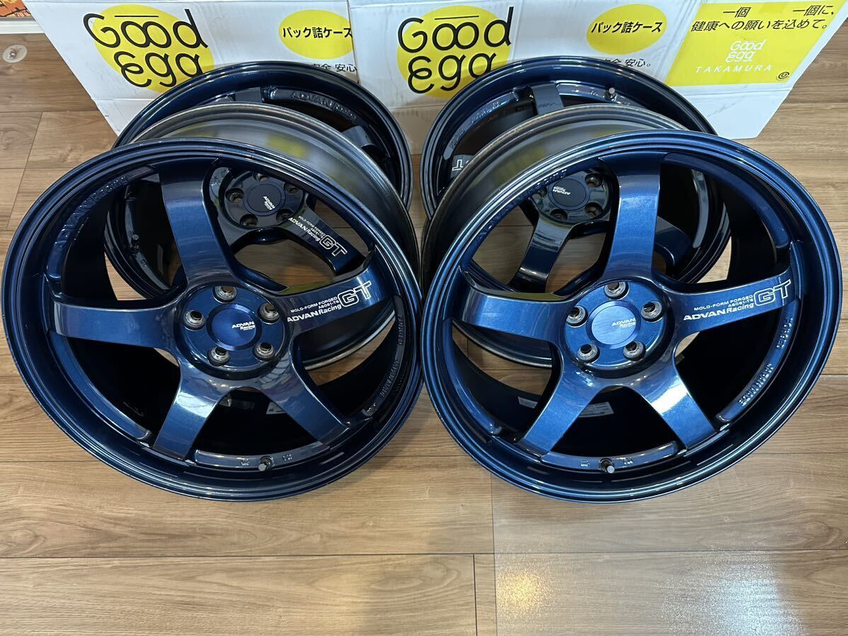 【1円最落無】ADVAN Racing GT Premium TBP 18×8.5J +45 5/100 4本セット