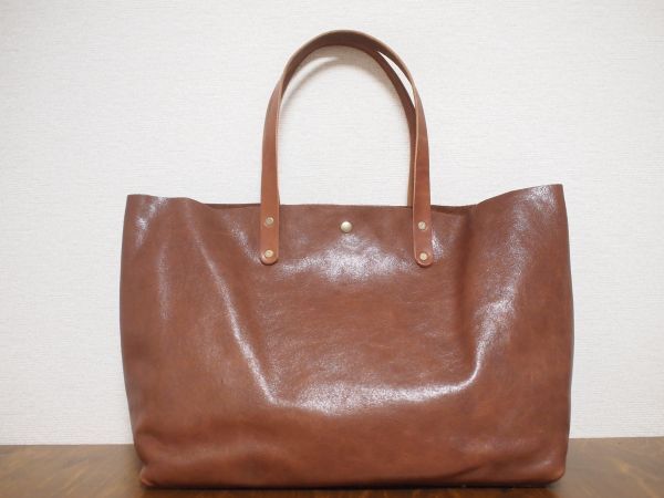  hand made original leather pull up bag *C creamer leather BT tote bag BR 934