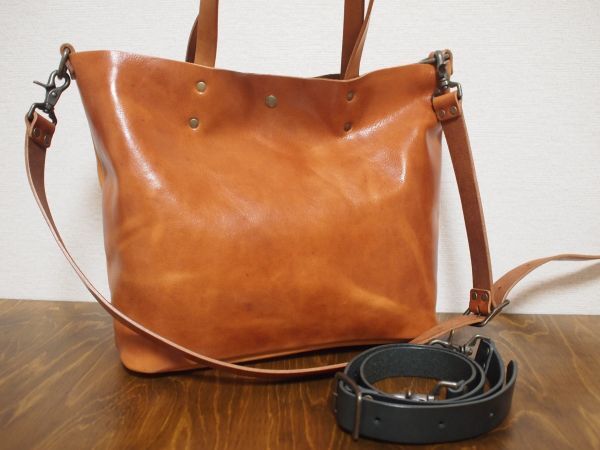  hand made pull up C* creamer leather BT tote bag DG 944