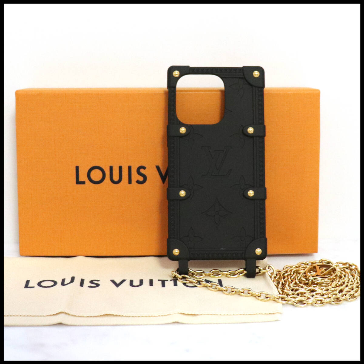 【美品】LOUIS VUITTON ルイヴィトン M81997 リ・トランク　IPHONE 14　PROケース スマホカバー　iphone14 PRO ブラック