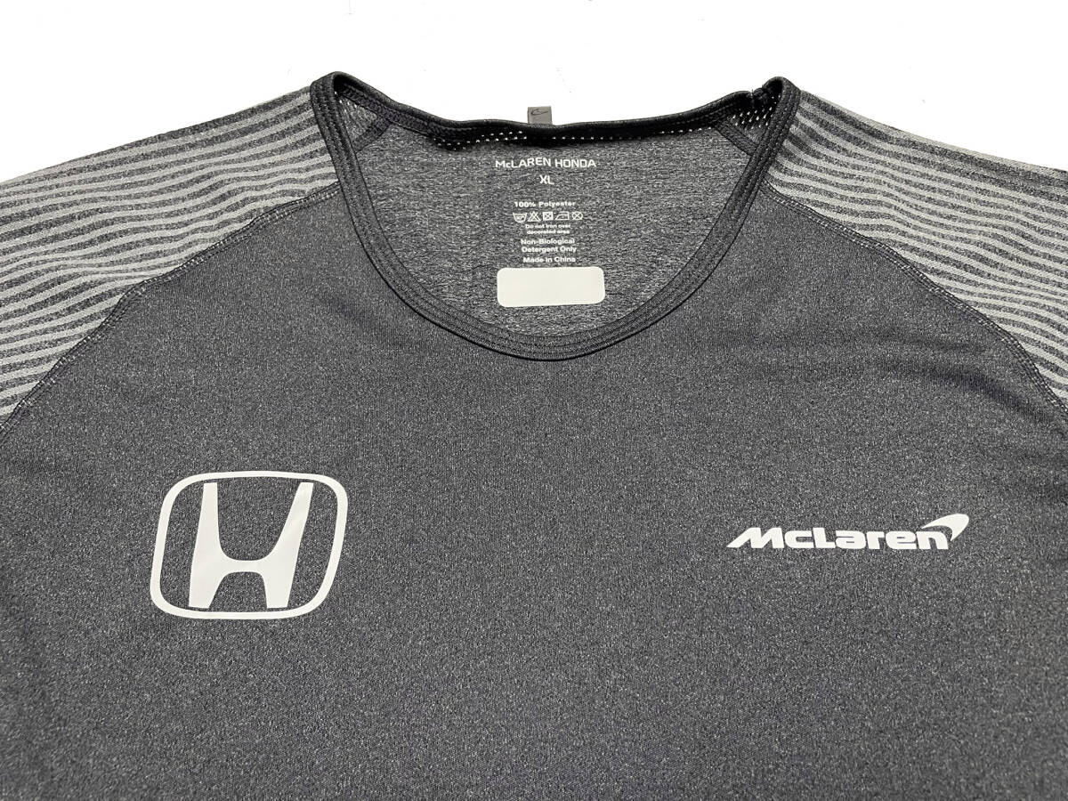 マクラーレン・ホンダ 2017アメリカGP支給品  ピンクリボン  長袖Tシャツ XL  非売品   新品  アロンソ バンドーン F1 の画像5