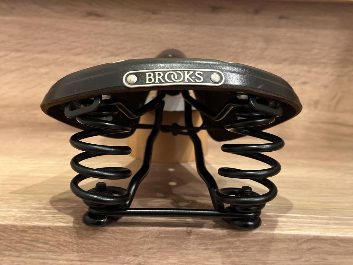 ブルックス BROOKS フライヤー スプリングサドル ブラック champion FLYER レザーサドル ブルーラグ サークルズ クロモリ好きにの画像8