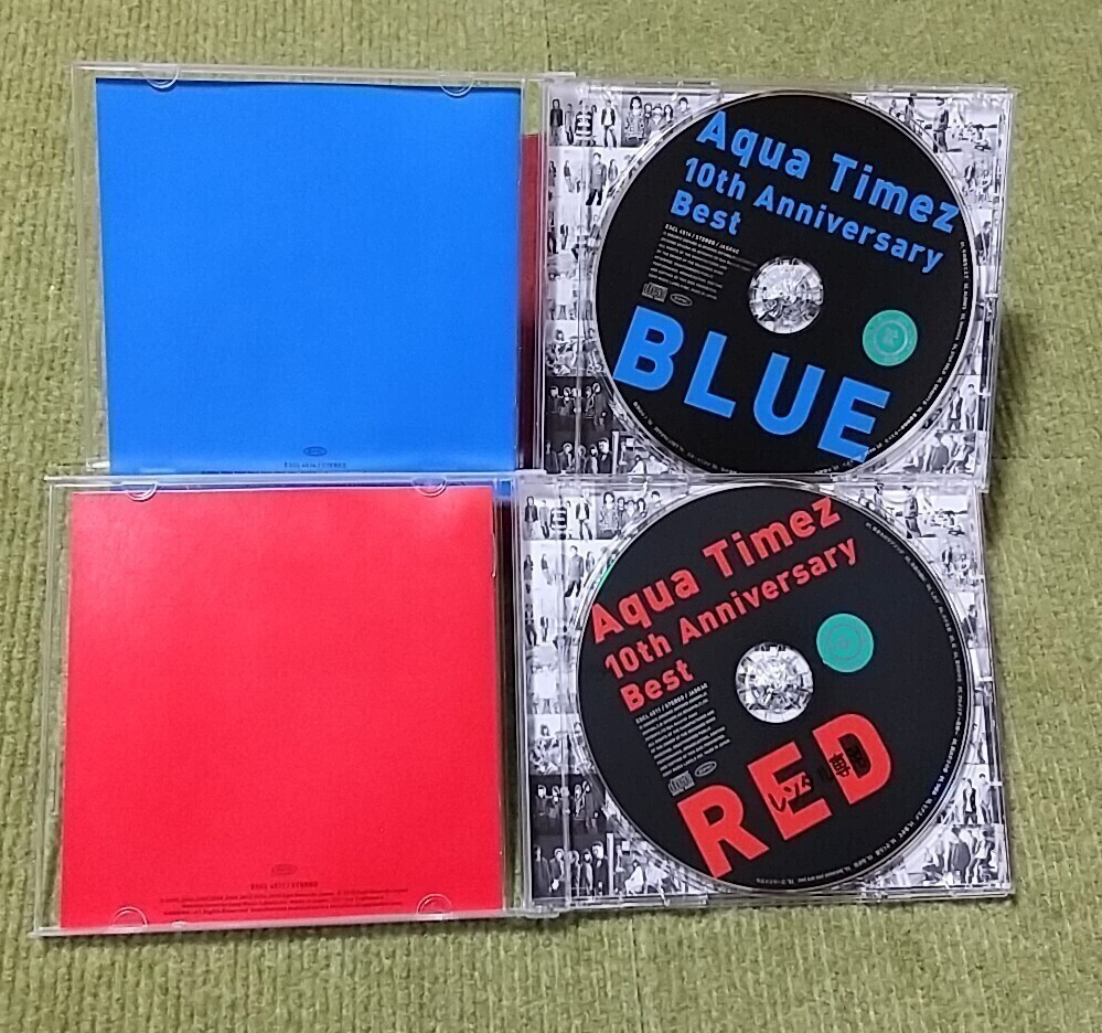 【名盤！】Aqua Timez 10th Anniversary Best RED BLUE ベストCDアルバム セット 千の夜をこえて 真夜中のオーケストラ 決意の朝に 虹 の画像2