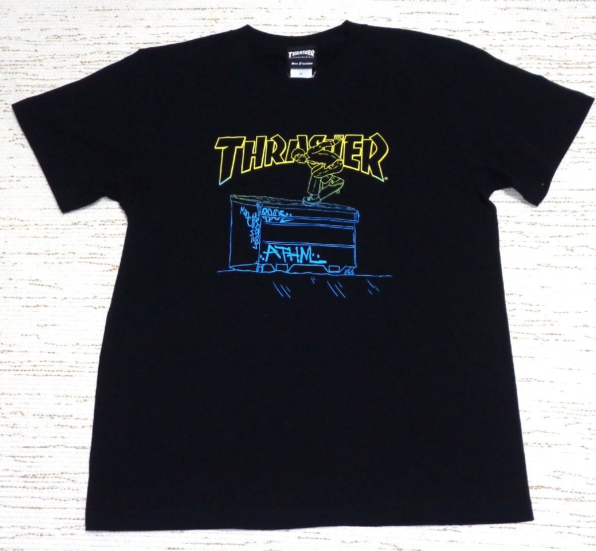 セール THRASHER スラッシャー JUL 2012 stencil ステンシル Tシャツ 半袖 黒 XXL TH911288 メンズ レディース 人気 おすすめ_画像1