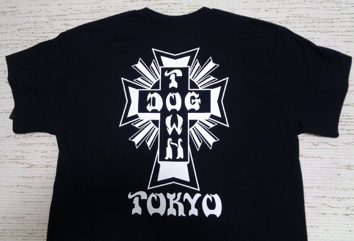 セール DOG TOWN ドッグタウン DOG TOWN TOKYO バックプリント クロス Tシャツ 半袖 黒 M DT0101033T メンズ 人気_画像2
