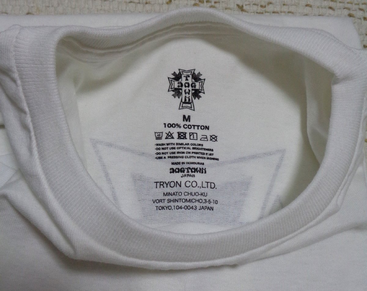 セール DOG TOWN ドッグタウン DOG TOWN TOKYO バックプリント クロス Tシャツ 半袖 白 L DT0101033T メンズ 人気_画像7