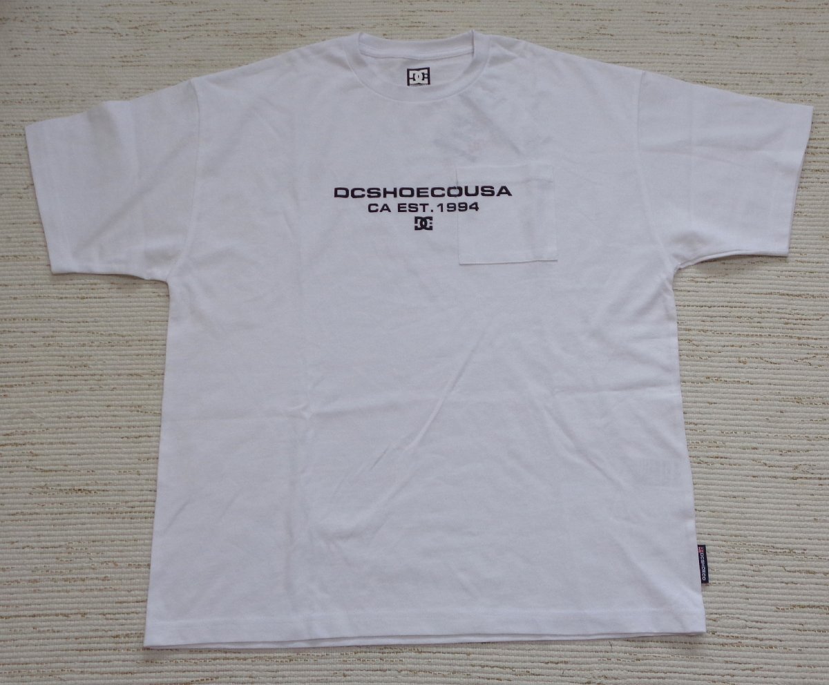 DC shoes ディーシー オーセンティック ロゴプリント ポケット Tシャツ 半袖 白 L DST242003 メンズ_画像1