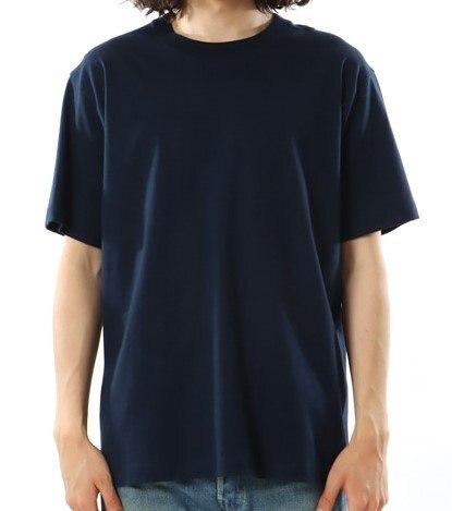 Hanes ヘインズ 厚地 ヘビーウェイト ビーフィー 2枚セット Tシャツ 半袖 無地 丸首 クルーネック 紺 L H5180-2 メンズ_画像1