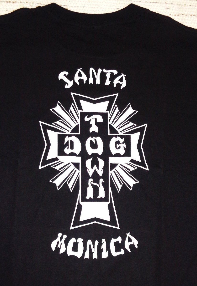 セール DOG TOWN ドッグタウン クロスロゴ サンタモニカ バックプリント Tシャツ 半袖 黒 L 2SSDOCLOG-SM 米国製 メンズ_画像2