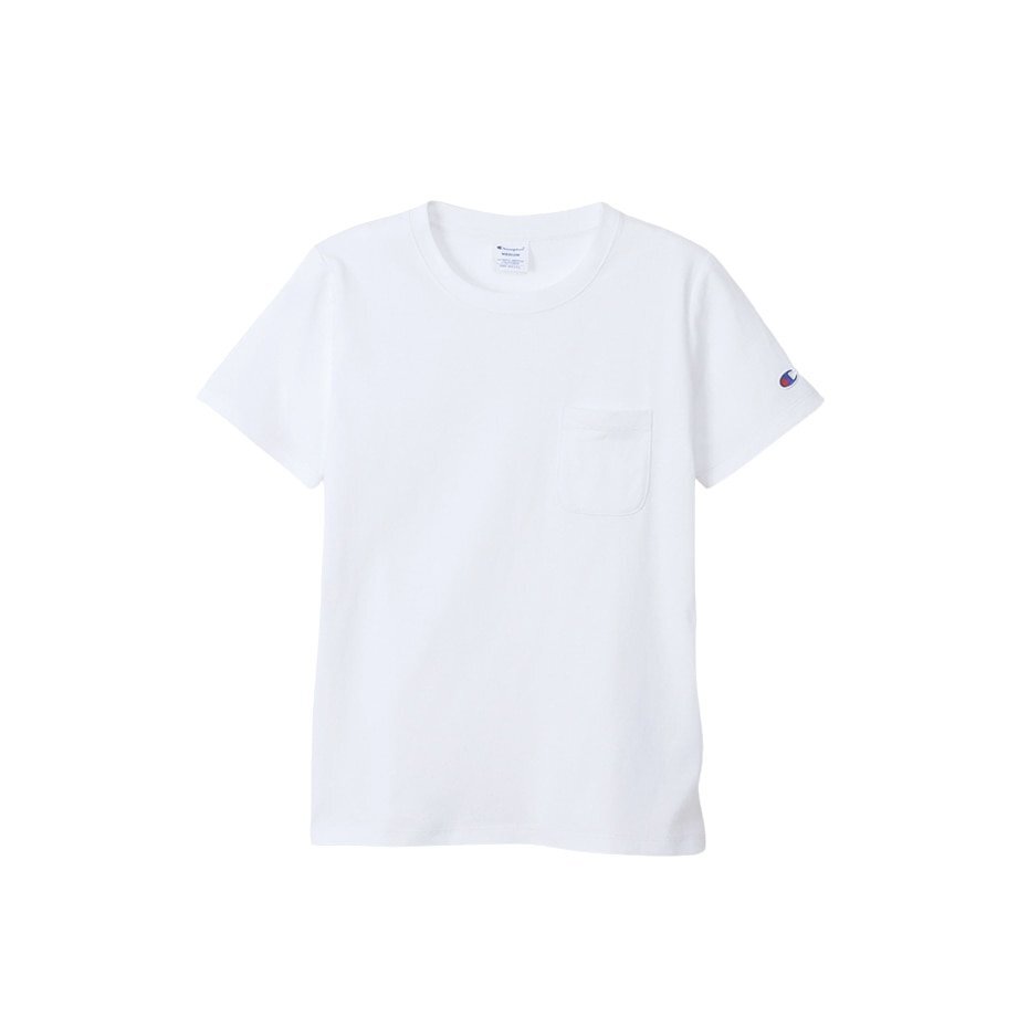 Champion チャンピオン ウィメンズ ポケット Tシャツ 半袖 綿 白 L CW-X336 レディース 女性　_画像2