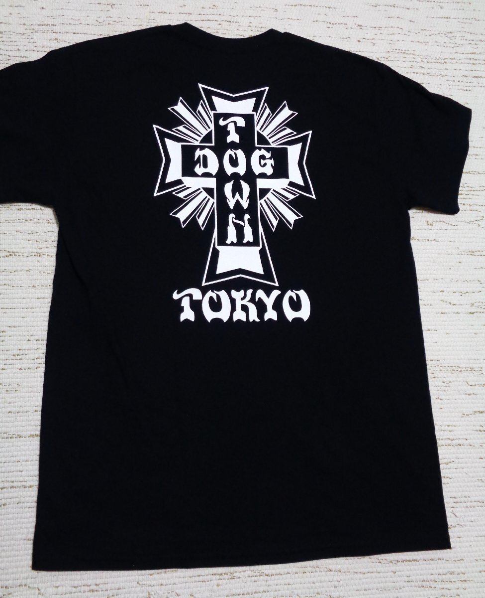 セール DOG TOWN ドッグタウン DOG TOWN TOKYO バックプリント クロス Tシャツ 半袖 黒 XL DT0101033T メンズ 人気_画像1