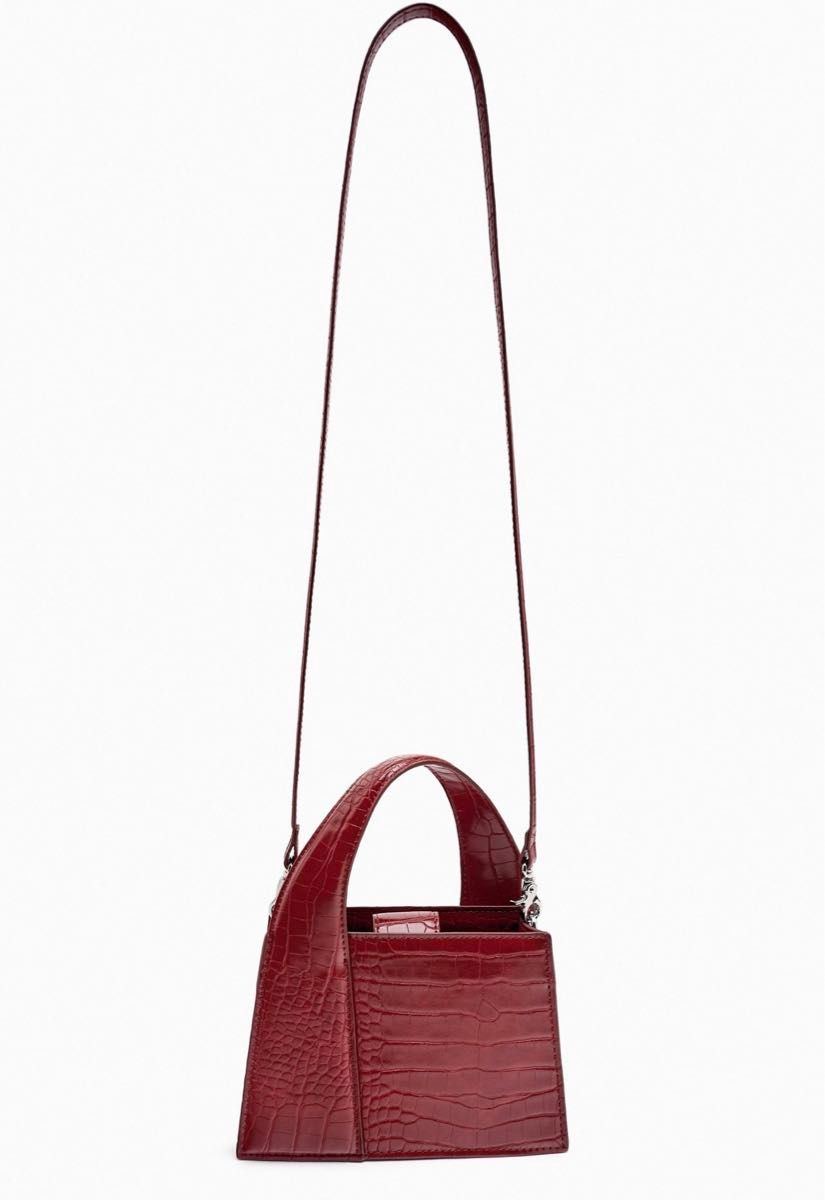 新品 ZARA クロコダイルエンボスシティバッグ レッド|Yahoo 新品 ZARA クロコダイルエンボスシティバッグ レッド|Yahoo