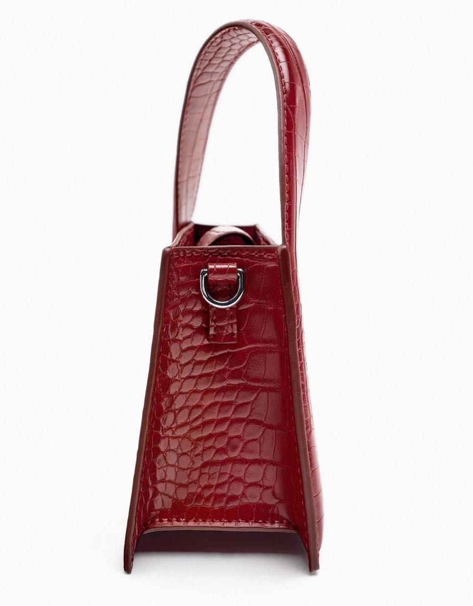 新品 ZARA クロコダイルエンボスシティバッグ レッド|Yahoo 新品 ZARA クロコダイルエンボスシティバッグ レッド|Yahoo