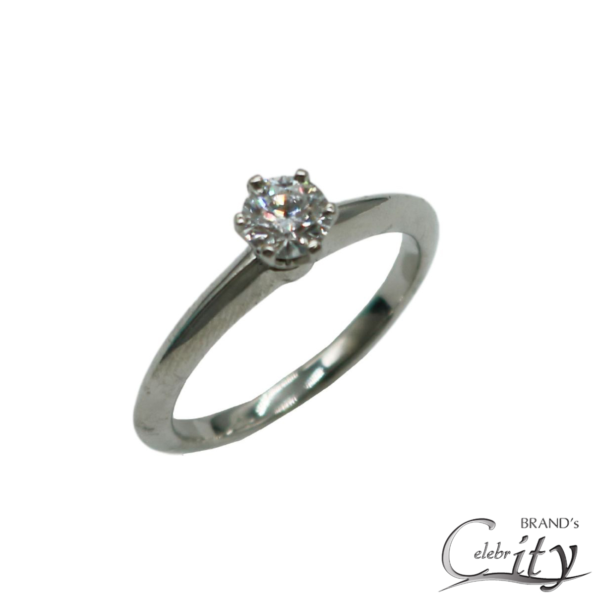 Tiffany＆Co.【ティファニー】一粒ダイヤリング PT950/D0.38ct【USED】_画像1