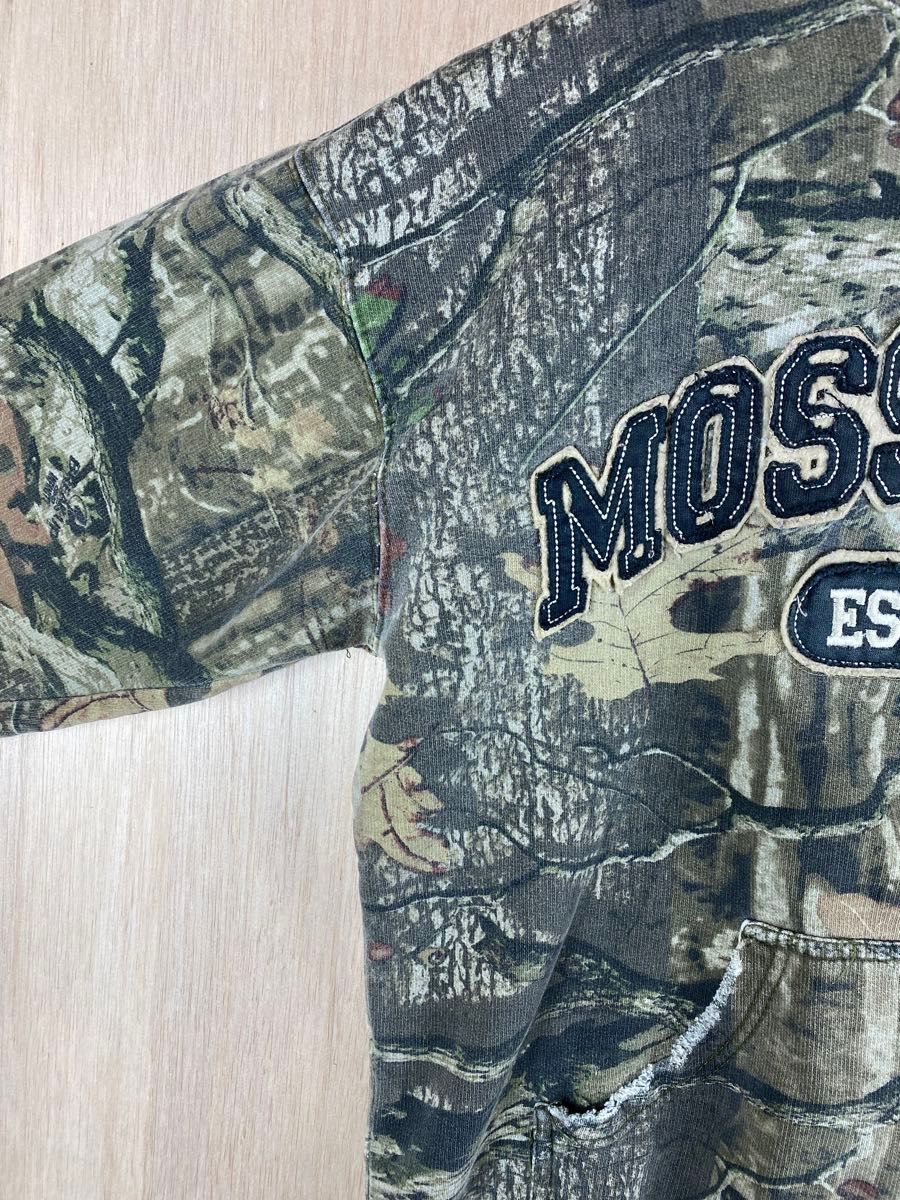 USA古着 MOSSY OAK リアルツリーカモ　プルオーバーパーカー フーディー　Mサイズ