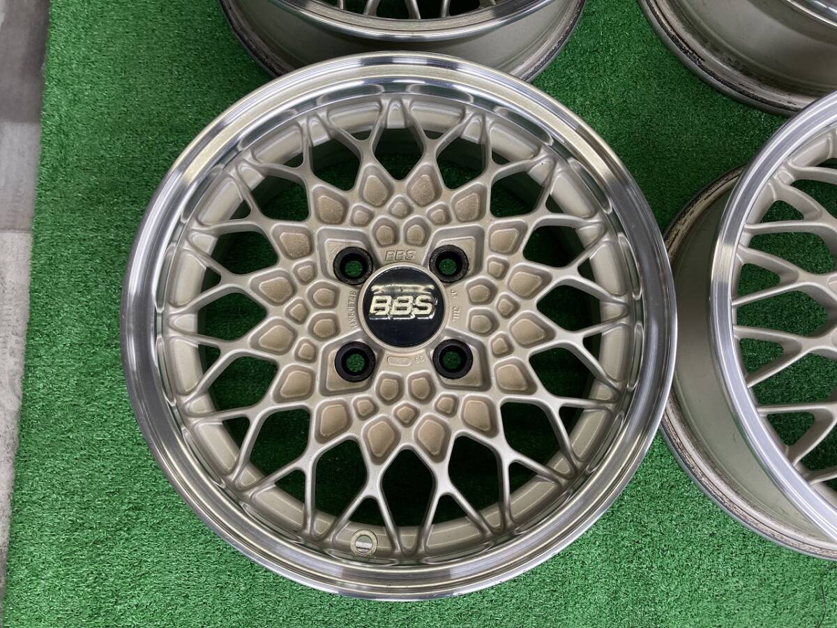 ★鍛造 軽量 BBS 5J +46 PCD100 4H 4本セット!! リム研磨★ISUZU純正オプション 流用等に!!の画像6