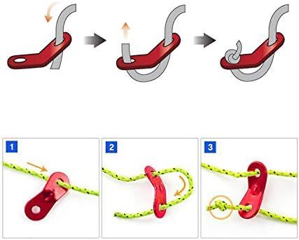 Takelablaze アルミ自在金具 ロープテンショナー ロープ長さ調整 テント ロープ張り アウトドアキャンプ テント キャン_画像7