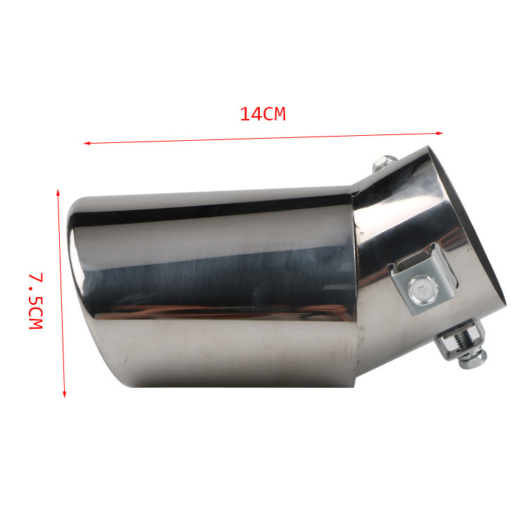  muffler cutter oval slash cut silver all-purpose under direction stainless steel car car supplies custom dress up parts muffler tail 