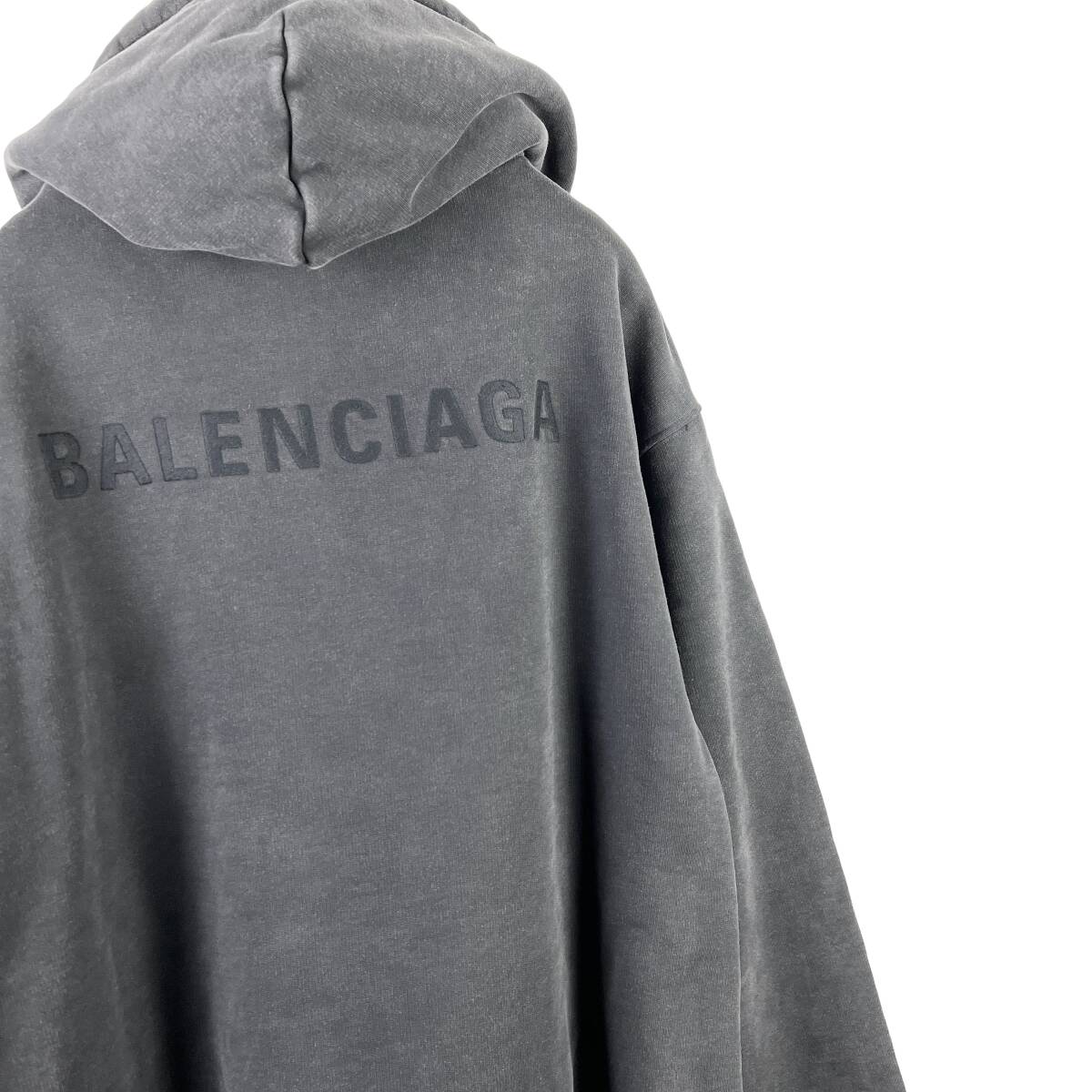 BALENCIAGA ヴィンテージロゴ デザイン フーディー ロゴ Balenciaga(バレンシアガ) Logo Vintage Washed Design Hoodie
