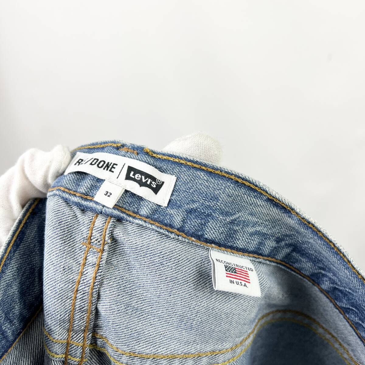 Levis(リーバイス) x ReDone L字刺繍 Slim Straight Denim Pants (indigo)